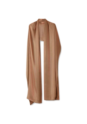 Costarellos lurex georgette scarf - Brown