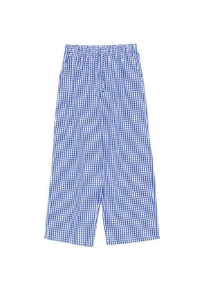 American Vintage gingham-check drawstring-waist trousers - Blue