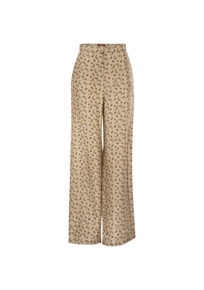 Max Mara paisley-print silk palazzo pants - Neutrals