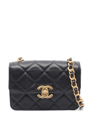 CHANEL Pre-Owned 2021 small turn-lock-fastening cross-body bag - Black