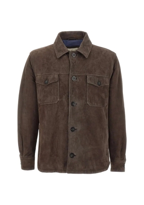 VOLFAGLI Colosseo Buccio suede jacket - Brown