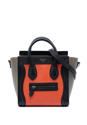 Celine Pre-Owned 2014 Nano Tricolor Leather Luggage Tote satchel - Orange