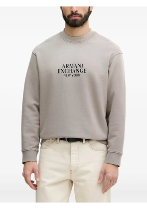 Armani Exchange logo-embroidered sweatshirt - Grey
