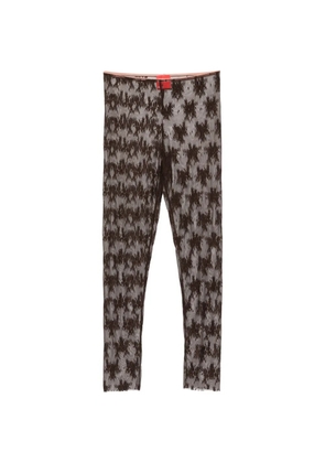 Merci floral-lace trousers - Brown