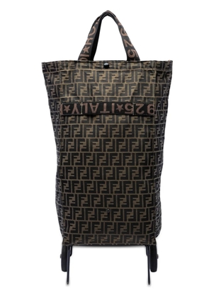 Fendi Pre-Owned 20th Century Zucca Canvas Foldable Jolly Trailer Rolling Cart travel bag - Brown