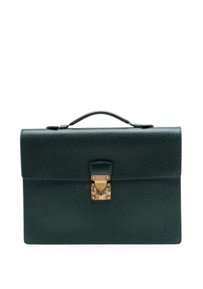 Louis Vuitton Pre-Owned 2015 Taiga Serviette Kourad Briefcase business bag - Green