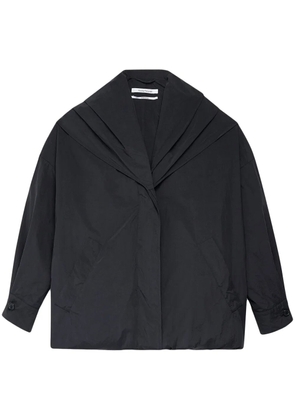 Another Tomorrow water-repellent hooded cocoon jacket - Black
