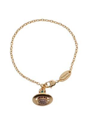 Vivienne Westwood Pre-Owned logo-charm bracelet - Gold