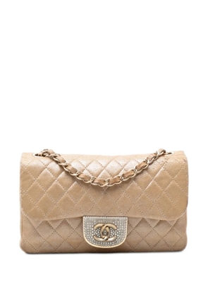 CHANEL Pre-Owned 2014-2015 Small Quilted Iridescent Lambskin Pearl CC Crystal Flap crossbody bag - Gold