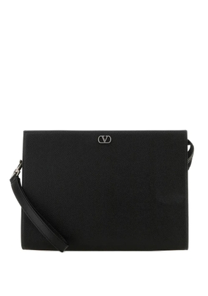 Valentino Garavani logo-plaque messenger bag - Black