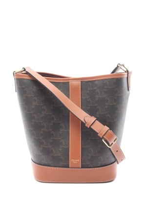 Celine Pre-Owned Triomphe small bucket shoulder bag - Brown