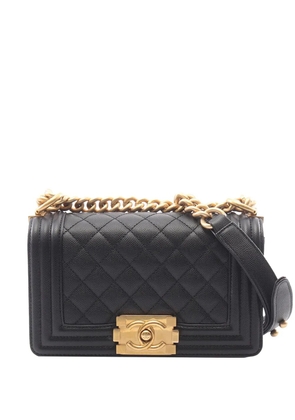 CHANEL Pre-Owned 2021-2026 Small Quilted Caviar Boy Flap crossbody bag - Black