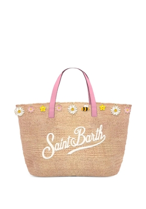 MC2 Saint Barth flowers bee charm tote bag - Neutrals