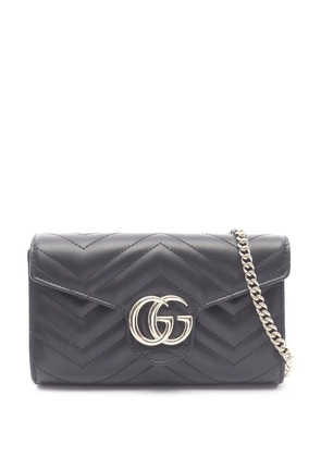 Gucci Pre-Owned 2016-2026 GG Marmont Matelasse Leather Wallet on Chain crossbody bag - Black