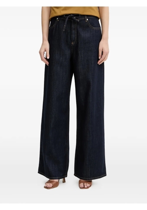 Trussardi drawstring wide-leg jeans - Blue