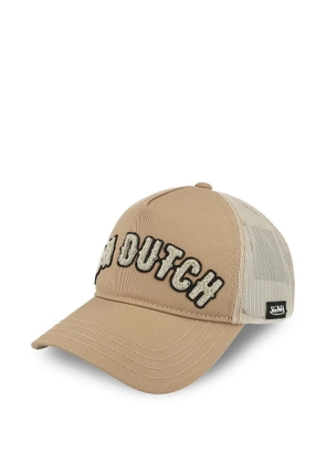 Von Dutch Buckl M logo-patch cap - Brown