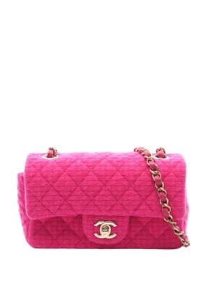 CHANEL Pre-Owned 2021-2026 Mini Rectangular Tweed Flap crossbody bag - Pink