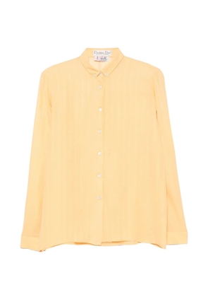 Christian Dior Pre-Owned 1970s striped button-down shirt - Yellow
