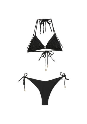 COTAZUR bead-embellished side-tie bikini - Black