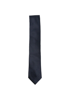 Zegna geometric-pattern silk tie - Blue