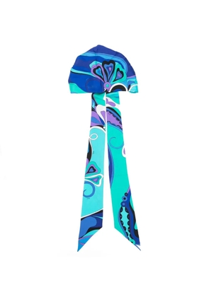 PUCCI Iride-print silk headband - Blue