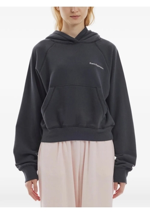 Rest&Recreation zig-zag stitch cropped hoodie - Grey