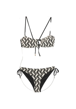 COTAZUR chevron-knit bikini - Black