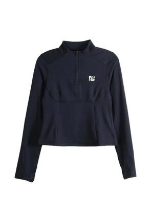 Malbon Golf Dani cut-out half-zip top - Black