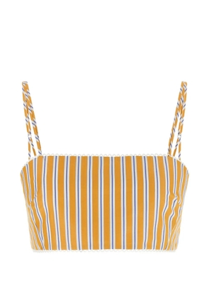THE ANDAMANE Carrie lace-trim top - Yellow