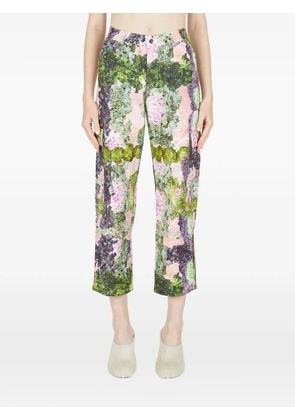 Collina Strada floral-detail trousers - Green