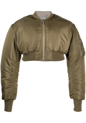VTMNTS cropped padded bomber jacket - Green
