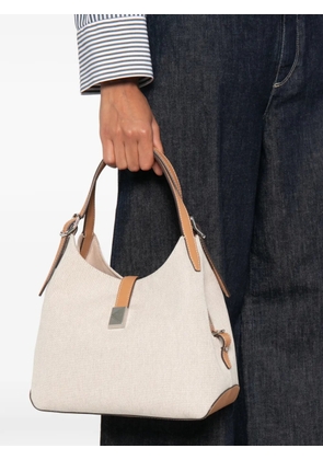 Kate Spade leather-trim canvas tote bag - Neutrals