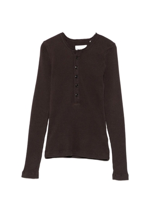 Citizens of Humanity Drea waffle-knit Henley top - Brown
