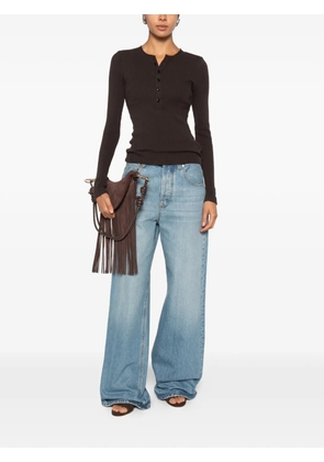 Citizens of Humanity Drea waffle-knit Henley top - Brown