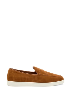 Church's penny-slot suede loafers - Brown