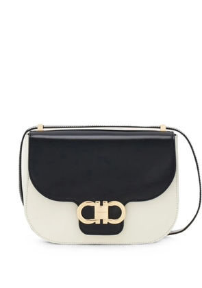 Ferragamo Double Gancini North-South crossbody bag (XS) - Black