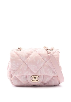 CHANEL Pre-Owned 2021-2026 CC Quilted Lambskin Printed Flap crossbody bag - Pink