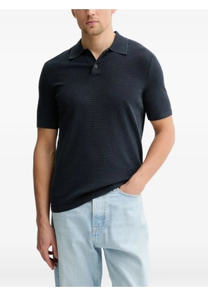 Marc O'Polo textured short-sleeve polo shirt - Blue