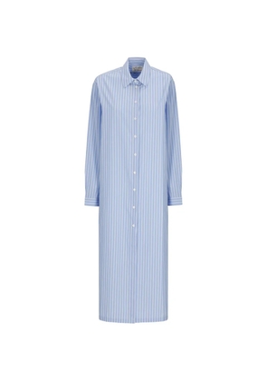MC2 Saint Barth striped midi shirt dress - Blue