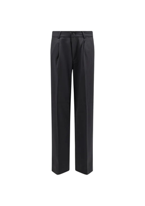 Woodbird pressed-crease zip-fastening trousers - Black