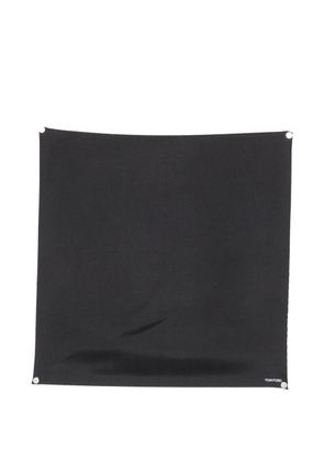 TOM FORD logo-print pocket square - Black