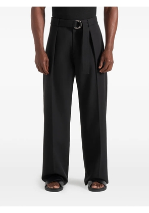 Manière De Voir belted pleated-front trousers - Black