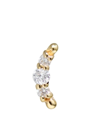 Anzie Cleo Croissant diamond earring - Gold