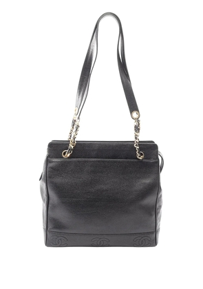 CHANEL Pre-Owned 1994-1996 Caviar Triple CC tote bag - Black