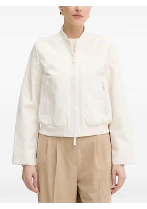 Armani Exchange zip-up bomber jacket - White