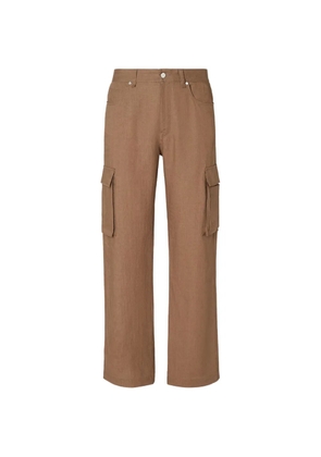 FENDI linen cargo pants - Brown
