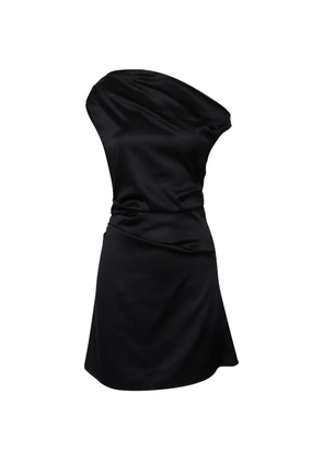 STAUD Phare one-shoulder gathered mini dress - Black