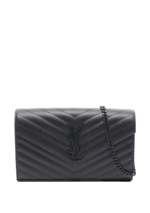 Saint Laurent Pre-Owned Cassandre cross body bag - Black