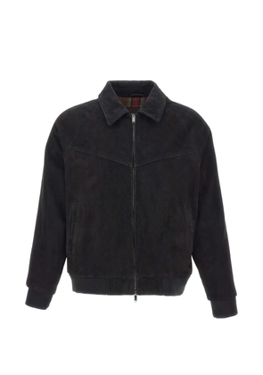 VOLFAGLI Pantheon Buccio suede bomber jacket - Black