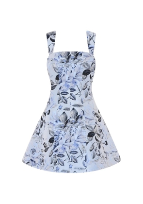 Milly Elodie floral-jacquard mini dress - Blue
